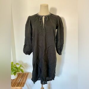 James Perse Gray Casual Bishop Sleeve Dress
